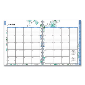 Blue Sky® Lindley Monthly Planner, Lindley Floral Artwork, 10 X 8, White-blue-green Cover, 12-month (jan To Dec): 2022 freeshipping - TVN Wholesale